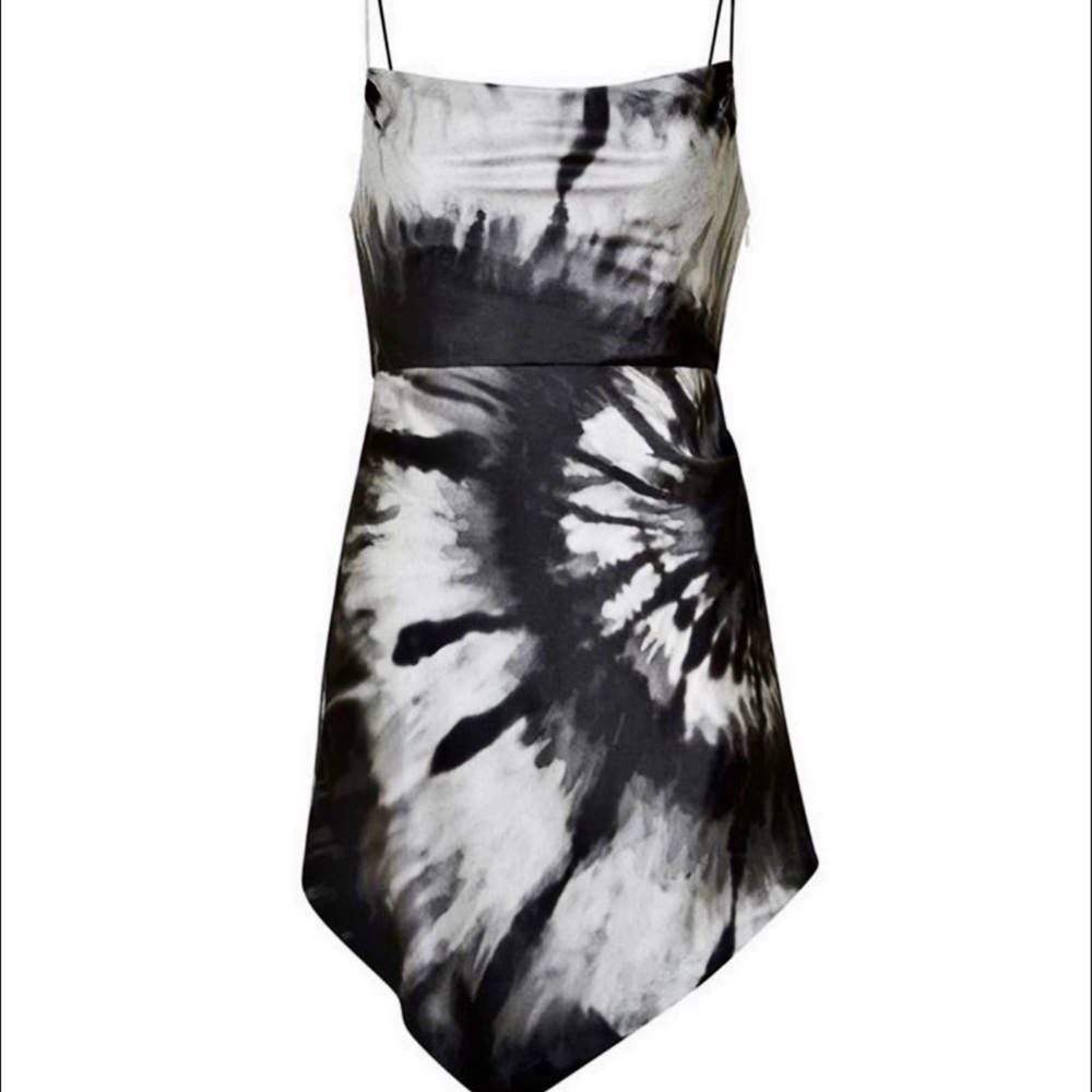 retrofete medium black tie dye dress